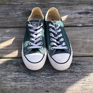 Dark Green Low Top Converse